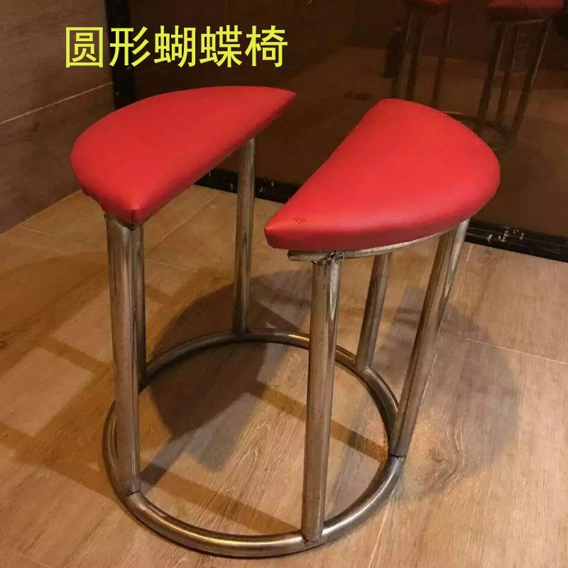 桑拿洗浴冲凉椅加粗圆形不锈钢冲凉凳情侣鸳鸯洗澡椅老人洗澡凳子