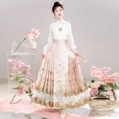 慕夏 小个子改良明制汉服日常 国风剪花马面裙女装 梦蝶 新中式