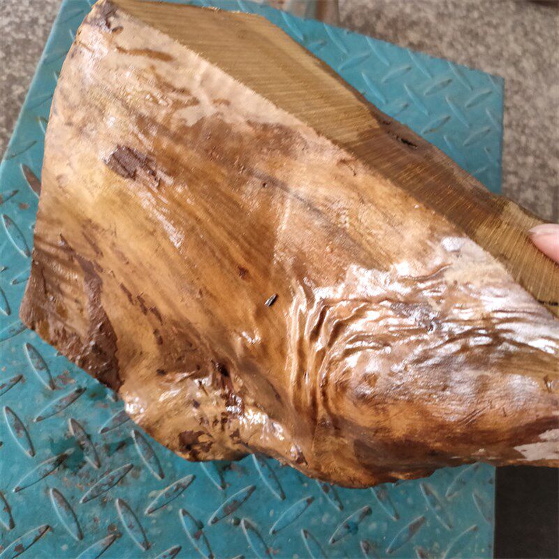 P468金丝楠小叶桢楠木水波花纹天然随形木根雕刻料diy底座摆件料