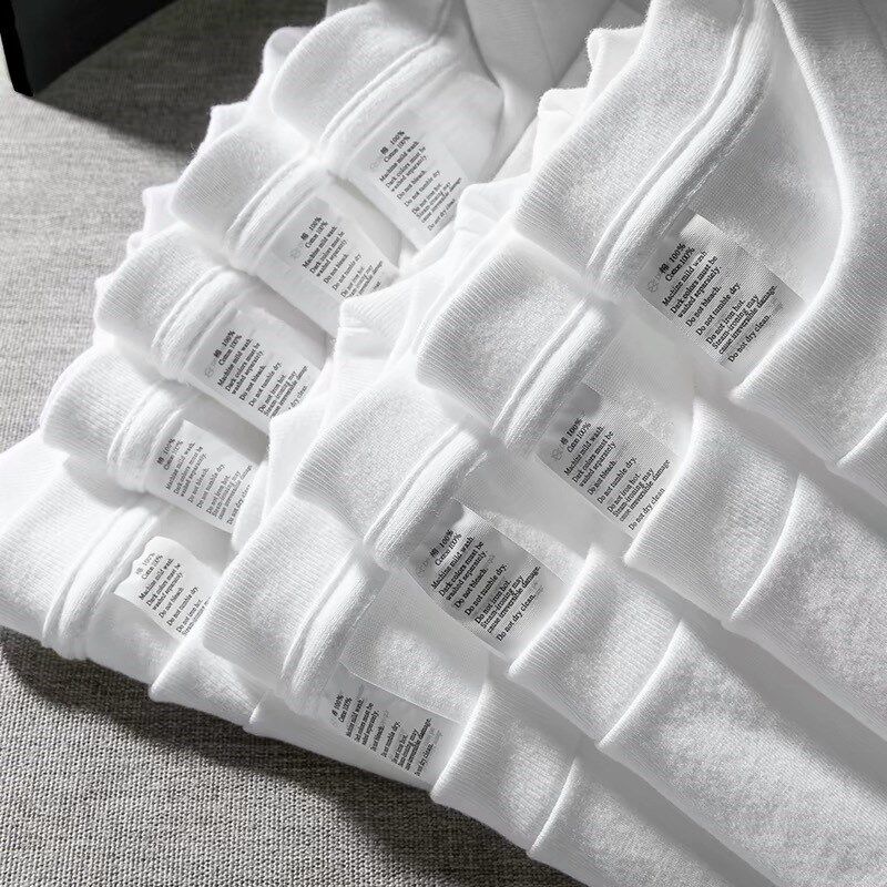 美式重磅320g厚实不透男女款夏季宽松大码纯棉情侣纯白短袖T恤