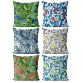 芭蕉叶柠檬图案绒布双面抱枕客厅沙发装 饰靠枕床头靠背腰枕套定制