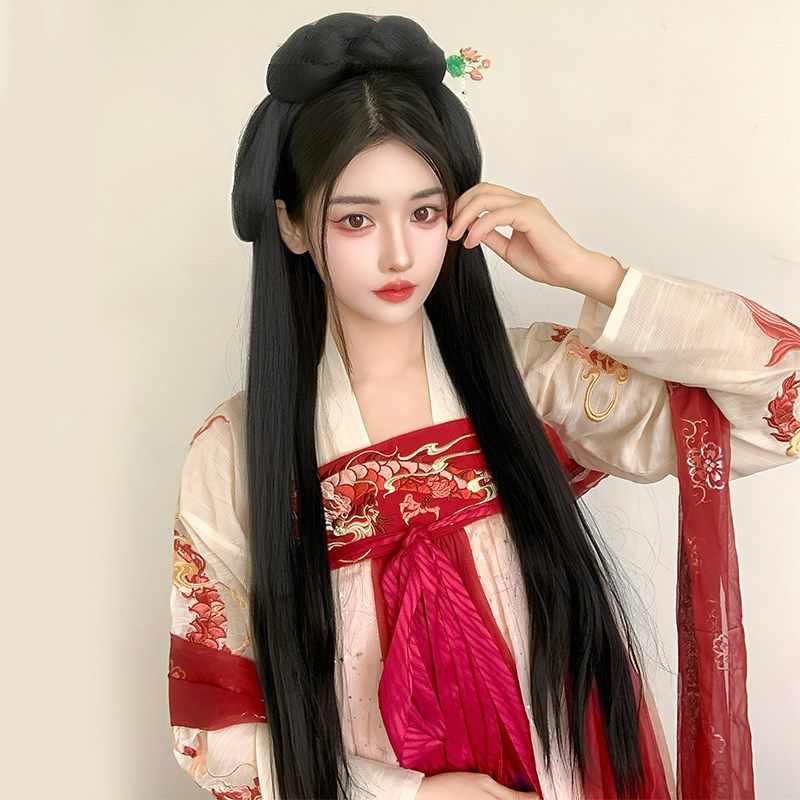 战国袍汉服假发一体式古风假发头饰魏晋风发髻古装假发包马面裙女,美发护发/假发,演出假发,淘宝优惠券,粉丝福利购,淘宝优惠卷