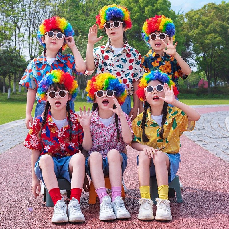 六一儿童节港风啦啦队演出服幼儿园复古花衬衣男女童走秀表演服装,童装/婴儿装/亲子装,儿童演出服,淘宝优惠券,粉丝福利购,淘宝优惠卷