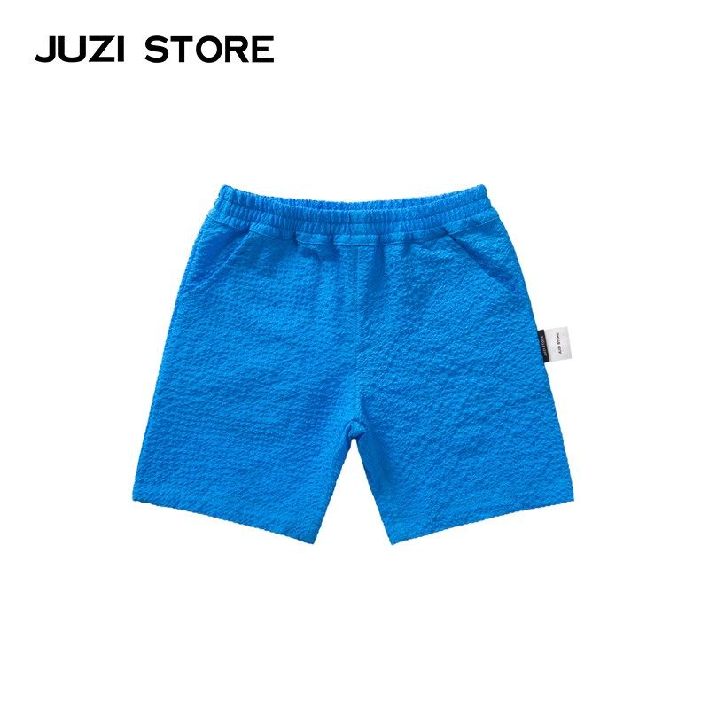 JUZI STORE童装涤纶泡泡纱下装宽松沙滩短裤中性男童女童1120202