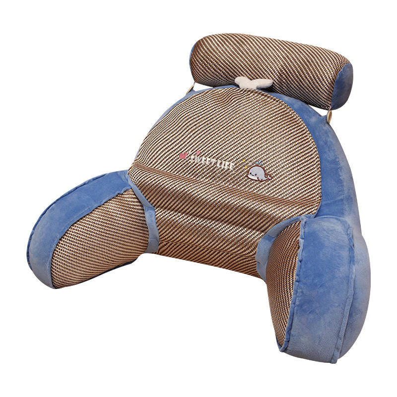 凉席靠垫床头软包大靠背孕妇护腰靠枕办公椅子久坐腰枕夏季可拆洗