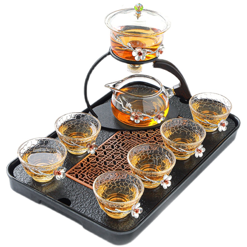 玻璃懒人自动泡茶具套装家用磁吸泡茶壶器日式茶杯客厅创意高档茶