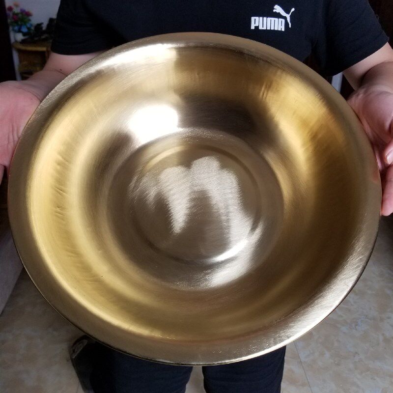 黄铜盆纯铜 家用加厚结婚喜盆 水盆家居用品洗手足疗足浴洗脸盆