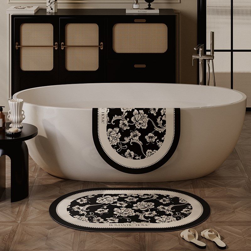 利娅法式轻奢浴室防滑地垫入户门垫家用卫生间进门吸水脚垫可定制,居家布艺,家用脚垫,淘宝优惠券,粉丝福利购,淘宝优惠卷