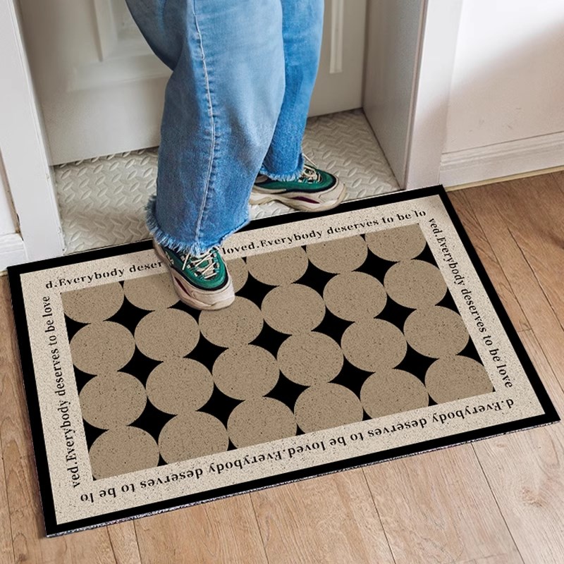 丝圈入户门地垫轻奢高级感进门门垫家用玄关可裁剪防滑耐脏脚垫子