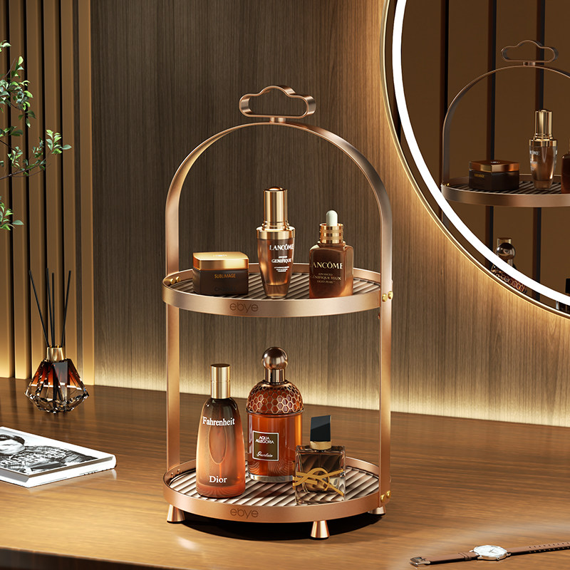 化妆品置物架桌面卫生间浴室护肤品收纳盒洗漱台圆形梳妆台轻奢铝,家庭/个人清洁工具,浴室角架/置物架,淘宝优惠券,粉丝福利购,淘宝优惠卷