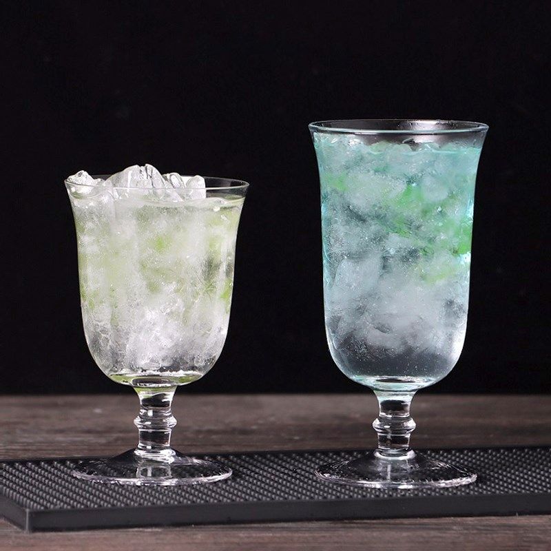 日式水晶新加坡司令杯酒吧调酒专用鸡尾酒杯果汁杯长饮杯冰咖啡杯