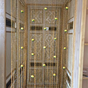 银丝帘玫瑰花线帘浪漫隔断帘子玄关挂帘卧室客厅装 饰隔帘门帘 包邮