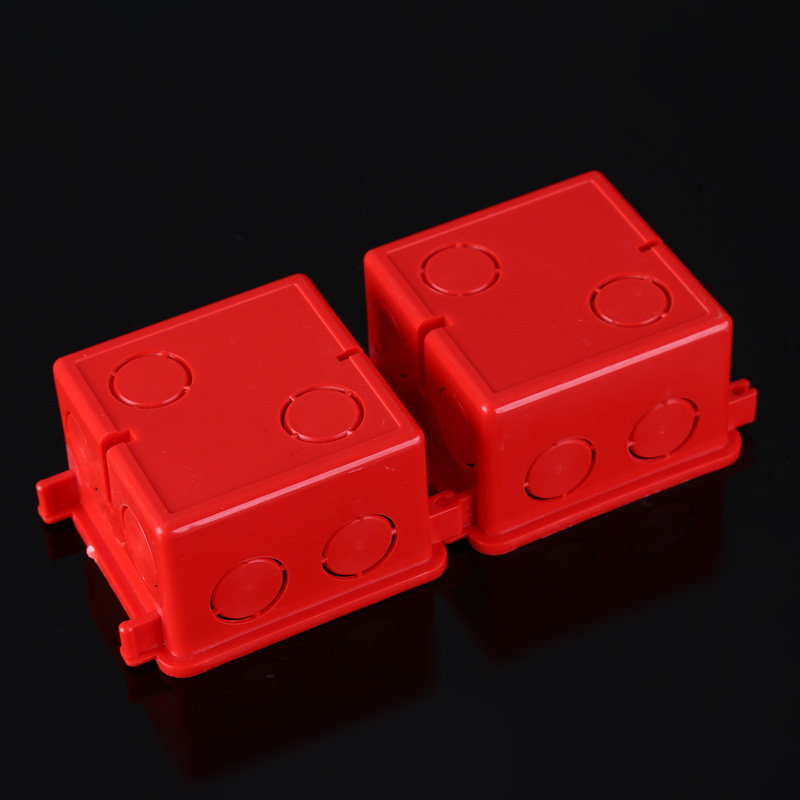 10只包邮86型暗盒底盒接线盒开关插座PVC阻燃暗装通用拼接盒子