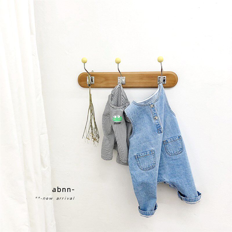 2021春夏季新款洋气新生婴儿男女宝宝牛仔背带裤子无袖连体衣薄款