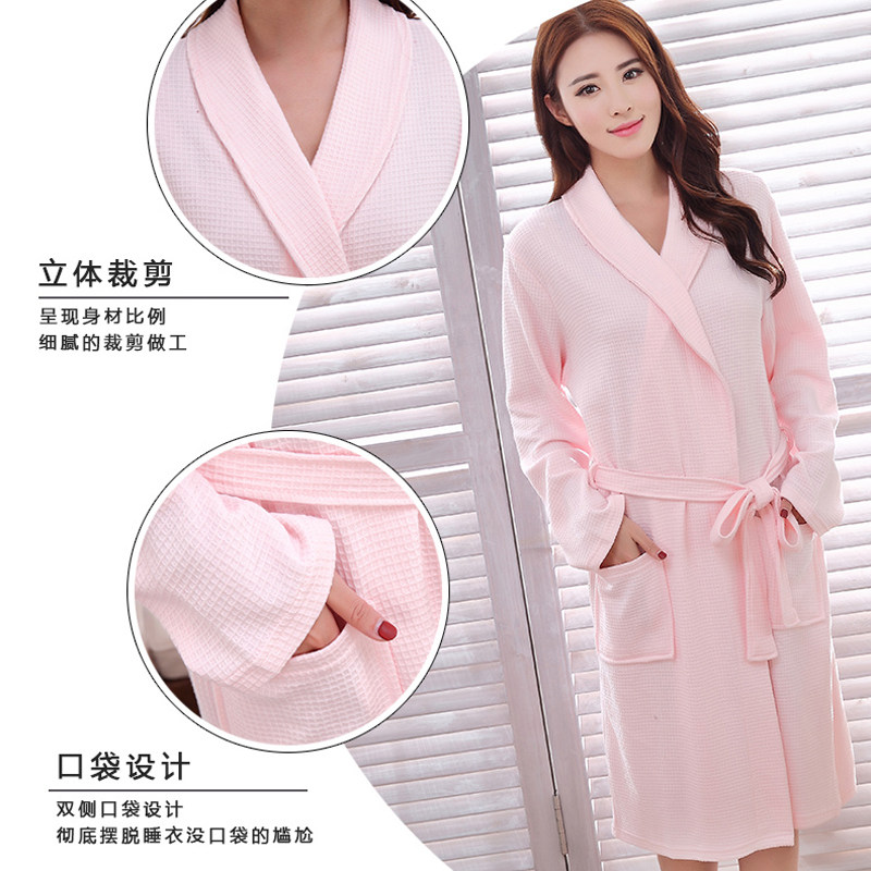 浴袍女长款春秋厚款冬季加绒睡袍男珊瑚绒情侣睡衣家居服纯棉晨袍