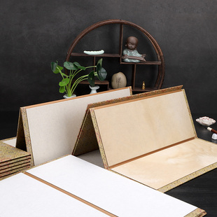 屏风折页空白宣纸册页汉简珊瑚笺半生熟书法生宣国画云母熟宣工笔