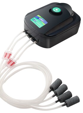 松宝增氧泵超静音养鱼氧气泵鱼缸增氧机打氧机小型家用制加充氧泵