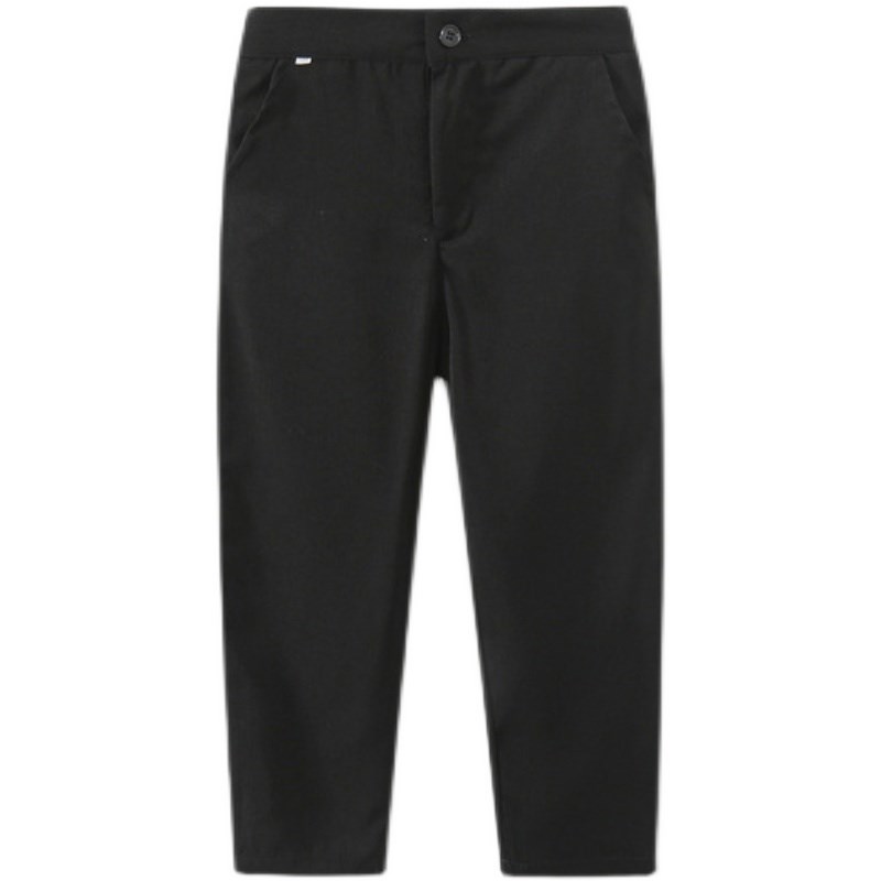 儿童短裤松紧男童黑色背带裤小学生表演裤演出服小主持人西裤长裤