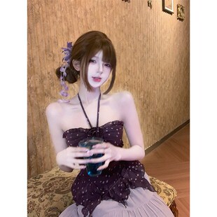 瑞茜 R66150 紫藤坠花 设计感显瘦上衣长裙 夏温柔风法式