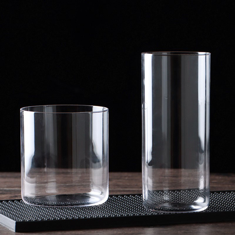 日式简约风超薄古典威士忌杯柯林杯水割金汤力杯鸡尾酒杯饮料杯子