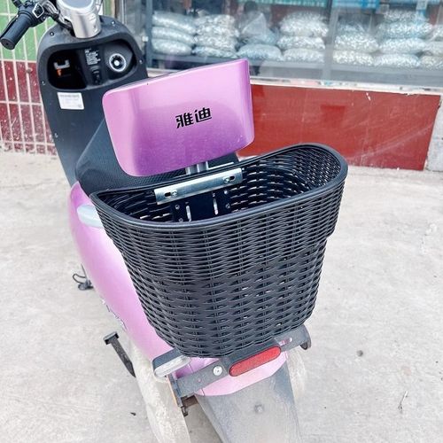 电摩车后置车筐电动踏板车后尾挂篮加大书包车篓后用靠背菜篮挂篮