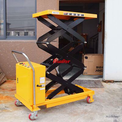 极速客人非标DPS带滚珠电动液压平台车带万向球电动升降平台车