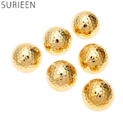 极速6 Pcslot Two Layer Golden Golf Balls Golf Practice Balls