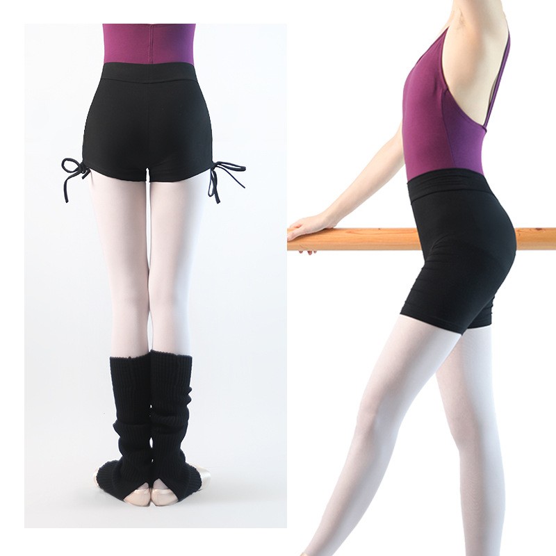 黑色平角三分舞蹈打底安全短裤夏季女练功拉丁舞紧身裤古典芭蕾裤