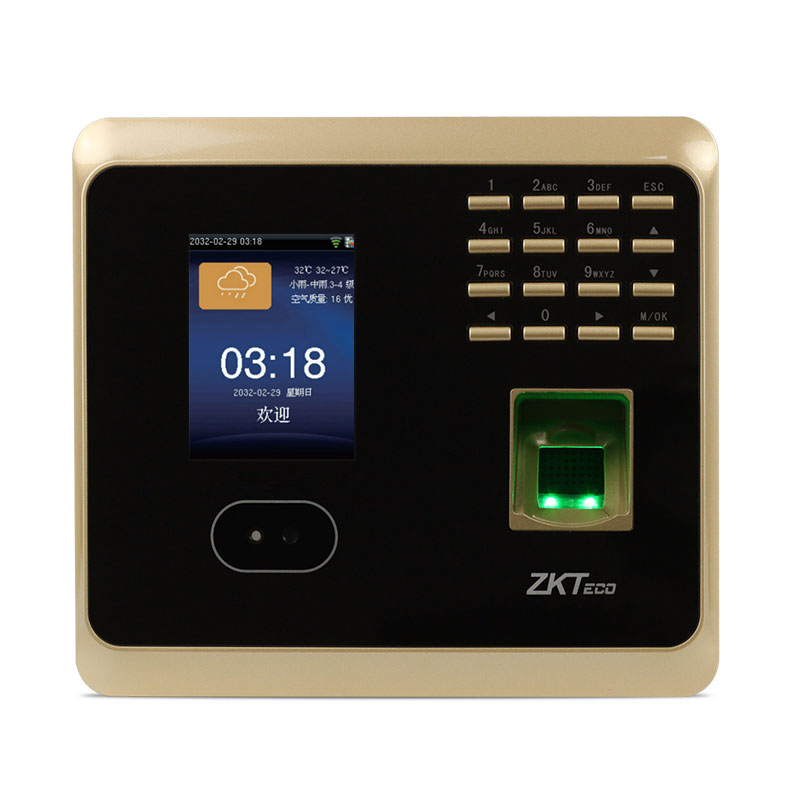 熵基科技UF100plus人脸识别考勤机指纹打卡面部签到无线远程打卡