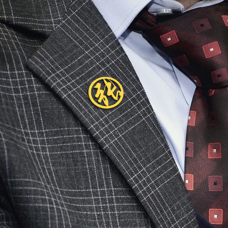 商务高级感胸针男西装金色徽章结婚胸花百家姓定制设计感小众