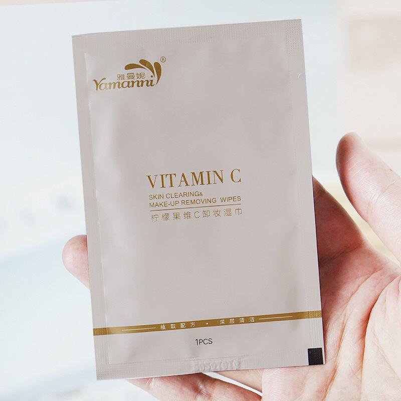 雅曼妮30片盒装柠檬维c精华卸妆湿巾女士卸彩妆洁面一次性湿纸巾