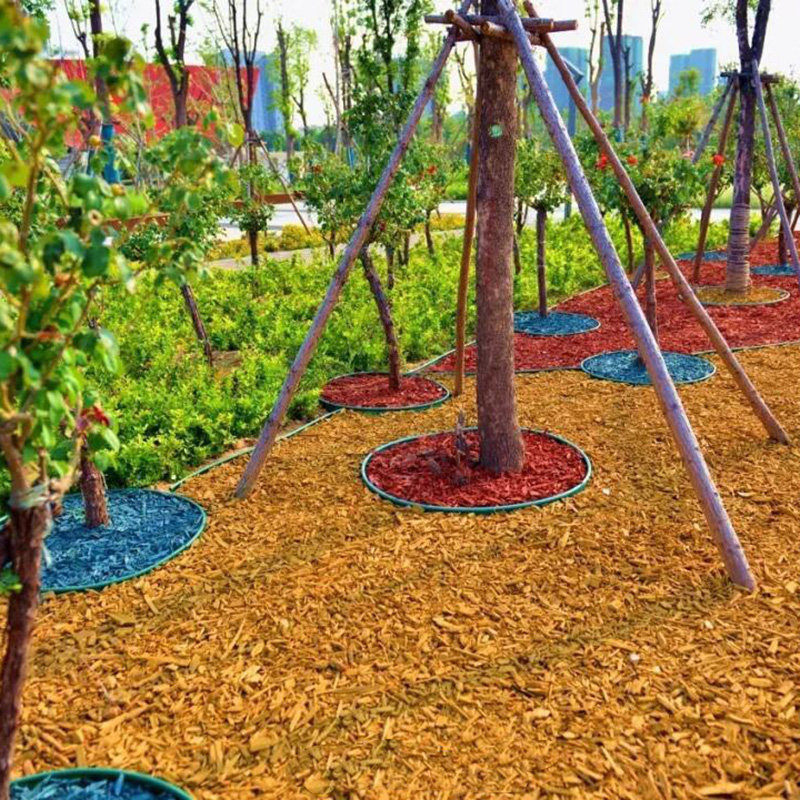 彩色木屑红树皮有机覆盖物花园艺景观庭院装饰铺黄土地面树穴防草