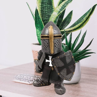 Naughty Knight Resin Sculpture Garden Gnome