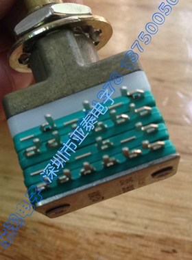 美国进口ELECTROSWITCH 波段开关6刀2档 19MM轴 轴直径6MM