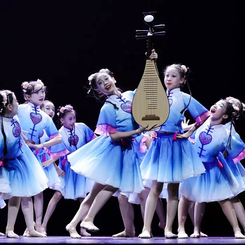 第十二届小荷风采弦韵江南舞演出服女童古筝古典舞蹈服古风表演服