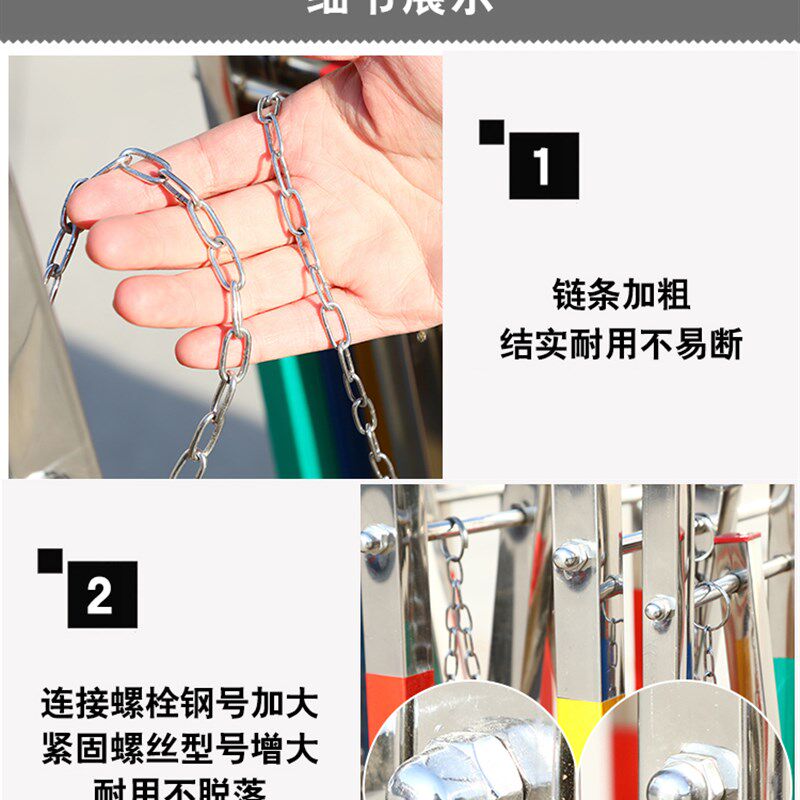 极速不锈钢伸缩围栏可移动工地护栏幼儿园围挡安全道路隔离中央防