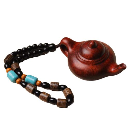 极速紫檀木雕刻小茶壶把把壼手把件  文玩把件复古风随身挂件厂家