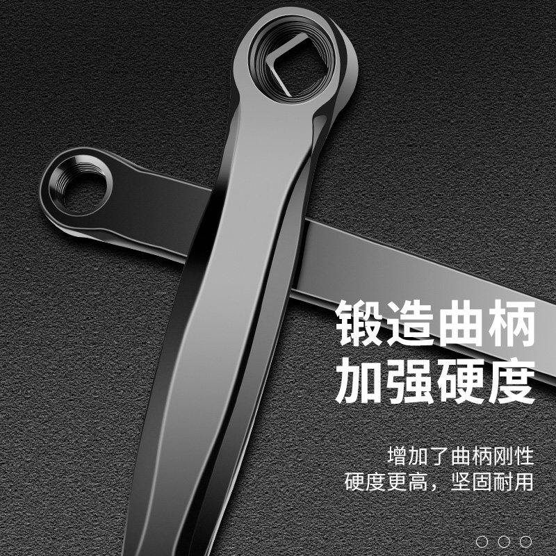 山地公路自行车脚踏曲柄左165mm儿童脚蹬连接杆方孔健身车脚拐