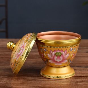 佛前供佛香薰炉家用室内供奉檀香炉戒定真香三件套粉盅佛具用品