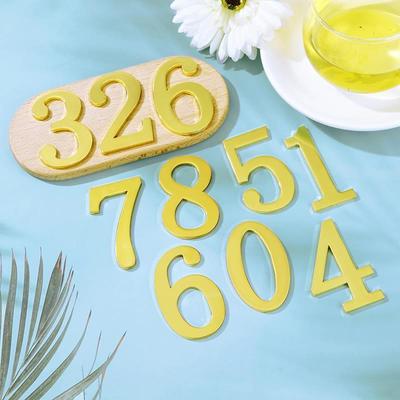 【磁吸带磁铁款金属实心数字门牌号】家用号码牌酒店别墅房号标识