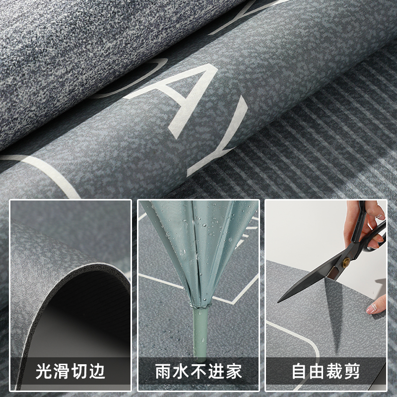 家用入户门地垫简约耐脏防滑垫玄关门口地毯免洗可擦脚垫进门垫子