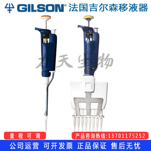 吉尔森Gilson20-200UL轻巧版P型8道手动微量可调移液器排枪F14403