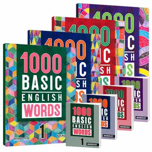 1000/2000  basic word 正反面卡片 卡片盒学习法专用 送1只盒子