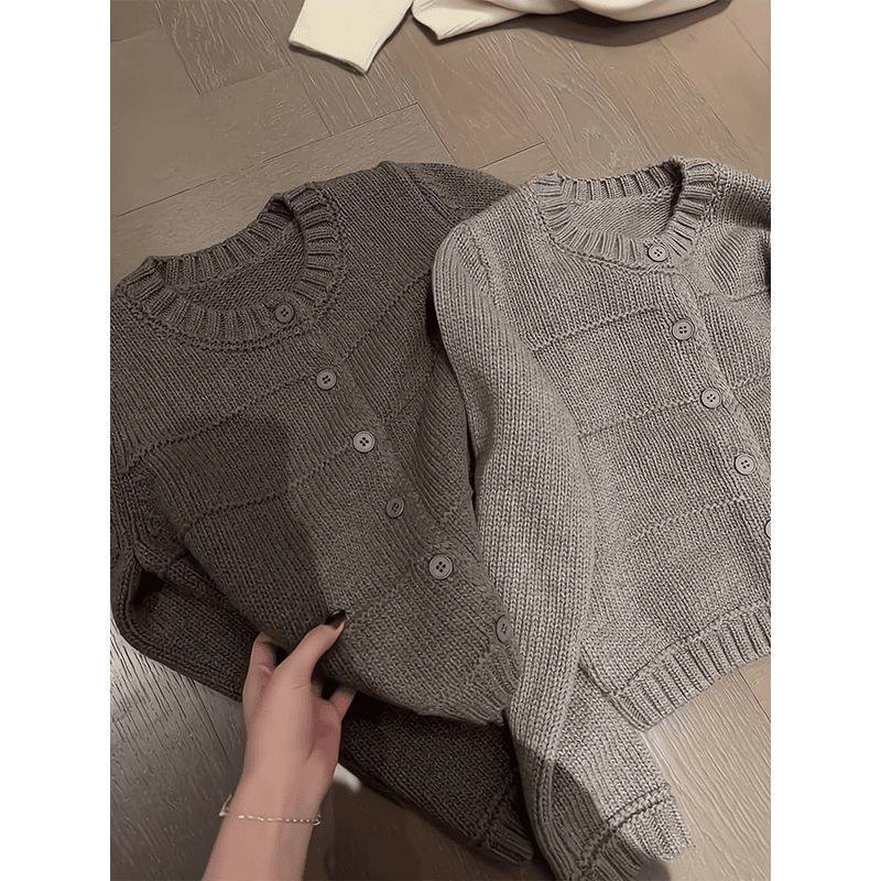 秋冬季2026新款女装超流行韩系穿搭慵懒风设计感百搭针织开衫外套,女装/女士精品,短外套,淘宝优惠券,粉丝福利购,淘宝优惠卷