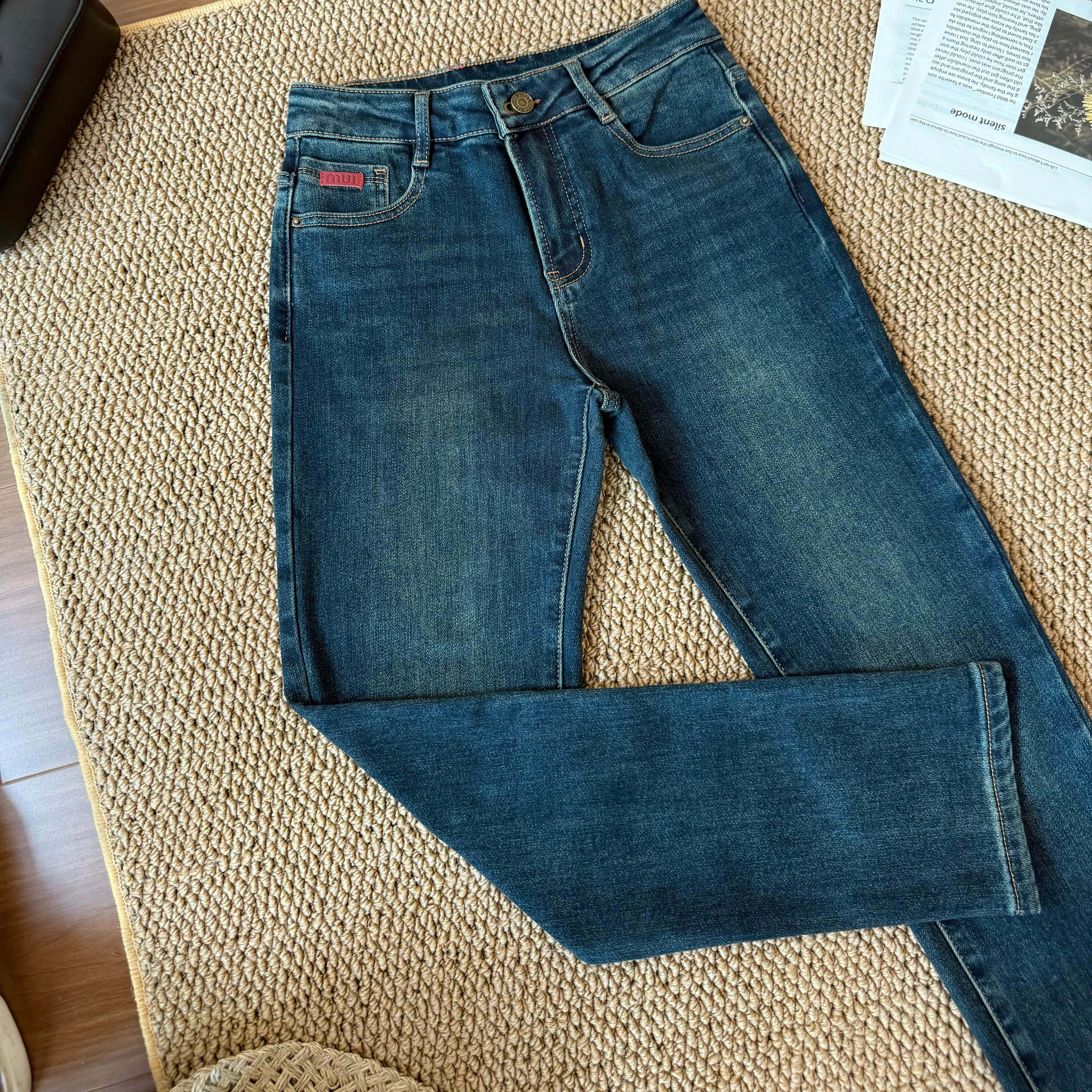 QiQi秋冬新款加绒直筒烟管裤显瘦弹力复古百搭九分裤-372,女装/女士精品,牛仔裤,淘宝优惠券,粉丝福利购,淘宝优惠卷