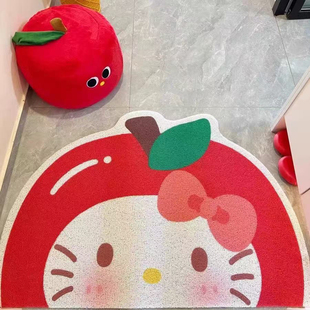 卡通可爱hellokitty丝圈入户门地垫进门门口防滑地垫家用脚垫子