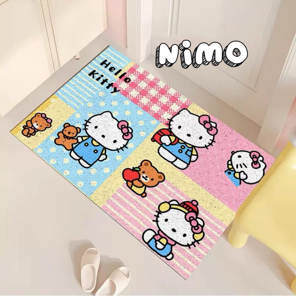 卡通可爱凯蒂猫入户地垫丝圈