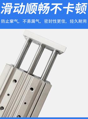 SMC三杆三轴导杆气缸MGPKAM/MGPKFM12/16/32/40-25-50-75-100-125