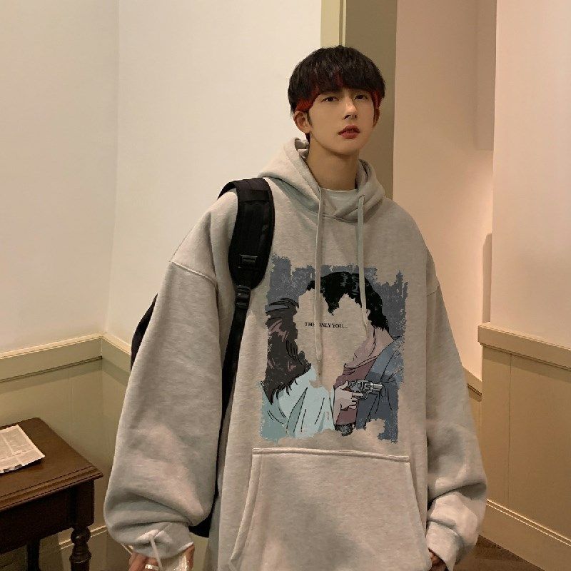 欧美hiphop卫衣男士秋冬款潮ins潮牌高街连帽青少年情侣秋季外套