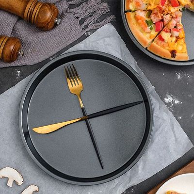 Pizza Pan Baking Tray Cake Steel Carbon Oven Plate Sheet